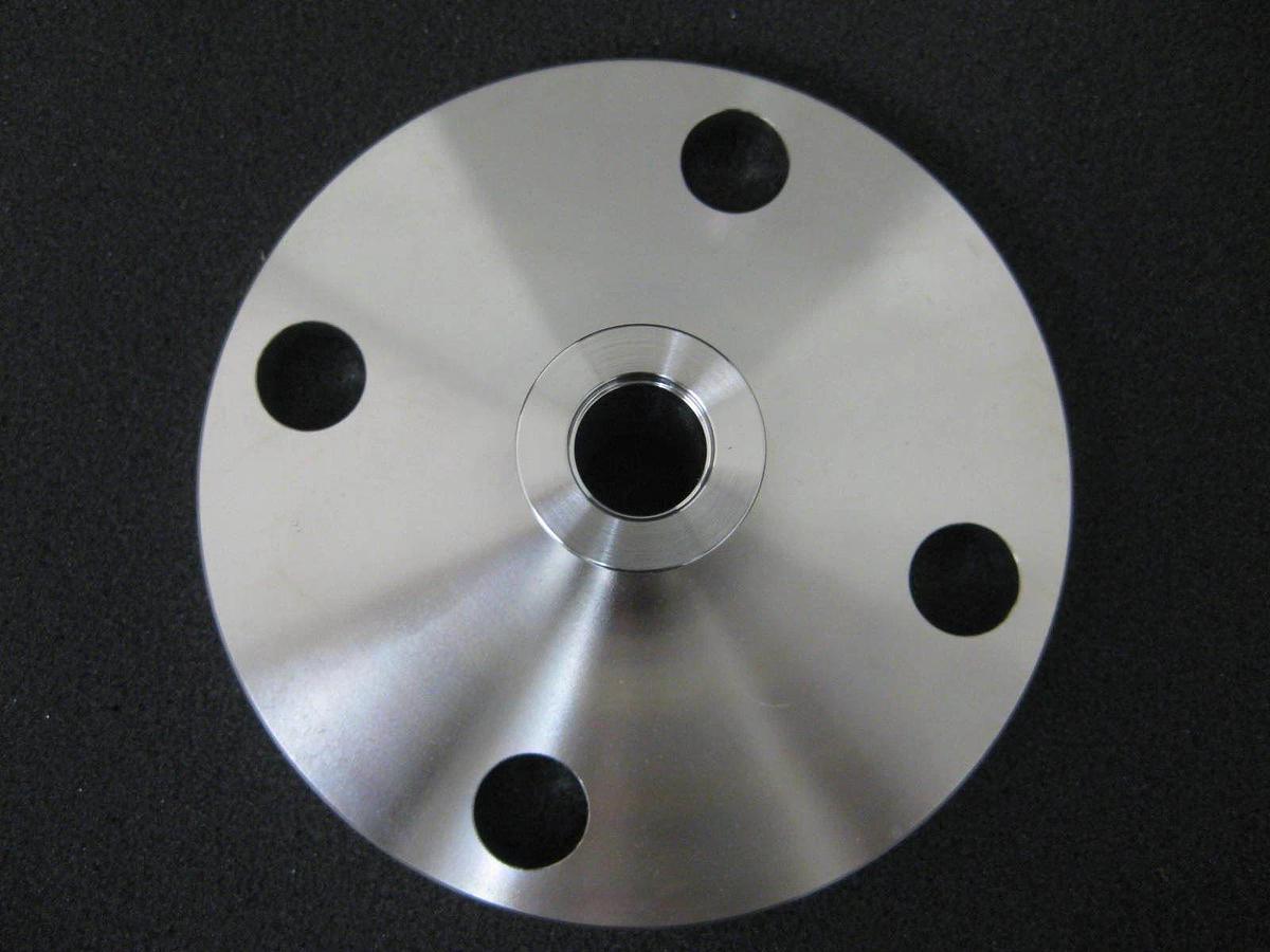 Stainless Steel Vacuum Assy: 5" F to NW16 Adapter, Centering Ring & Clamp