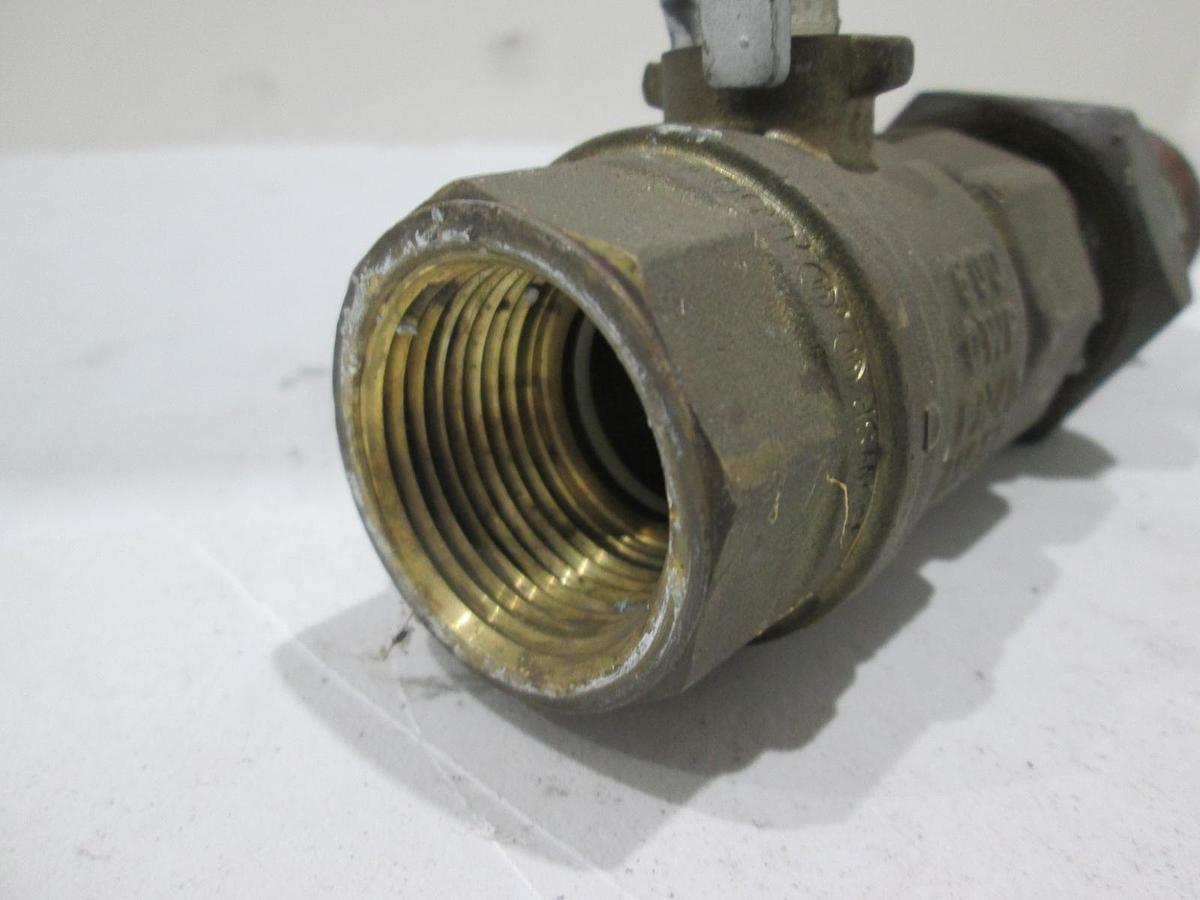 Used Nibco, DynaQuip, 600 CWP, PN40, 1" Bronze Ball Valve, Used
