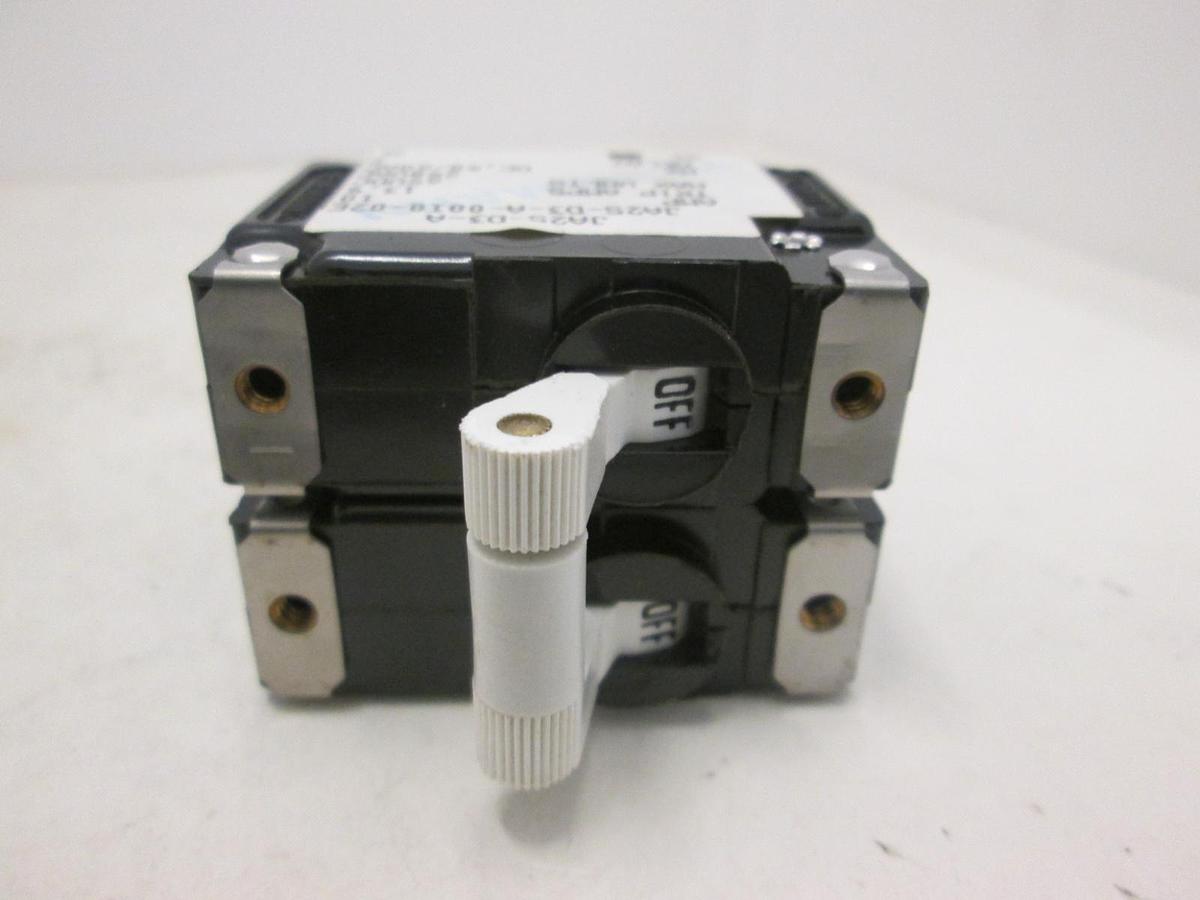 Used Heinemann JA2S-D3-A, 2 Pole Circuit Breaker Switch, 10A, 13.5A, 65VDC, Used