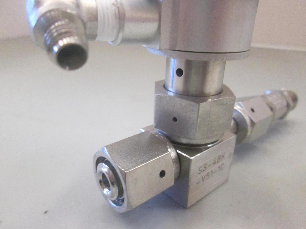Used Nupro SS-4BK-V51-1C Bellow Sealed Valve w/ Gaskleen Filter, Used