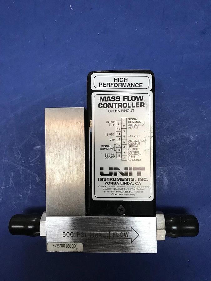 Used UFC-1400N Mass Flow Controller, HCL, 500 SCCM, 15 Pin D-Connector, Refurb