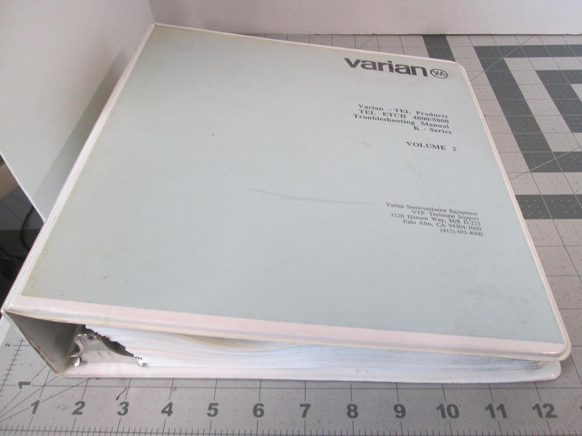 Used Varian, TEL Etch 4000/5000, Troubleshooting Manual, Volume 2, Used