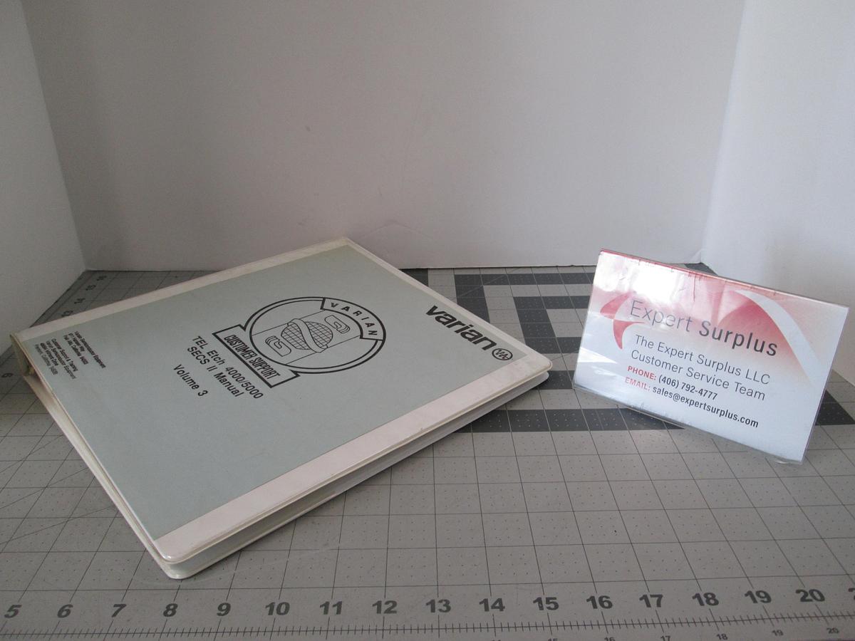Used Varian, TEL Etch 4000/5000 SECS II Manual Volume 3, Used