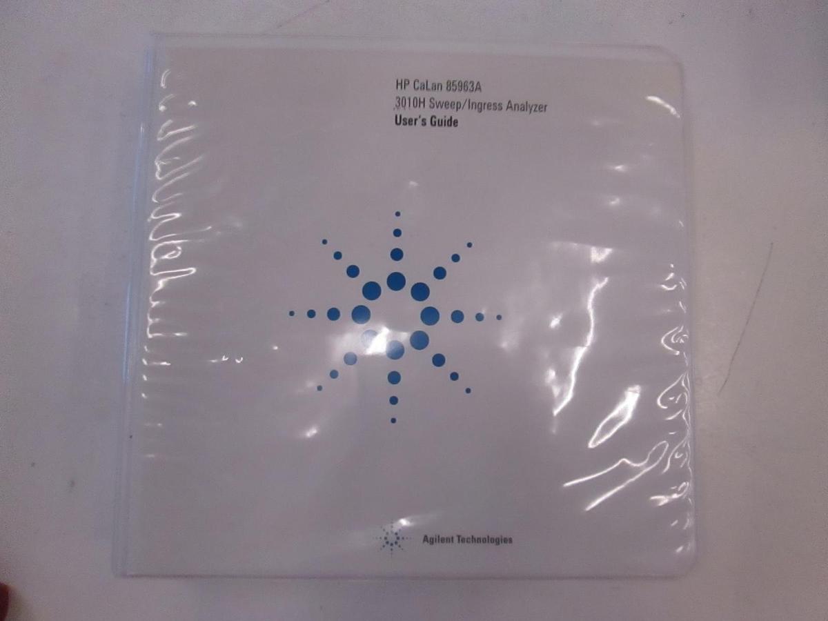 Used Agilent CaLan 85963A 3010H Sweep/Ingress Analyzer User's Guide, Used