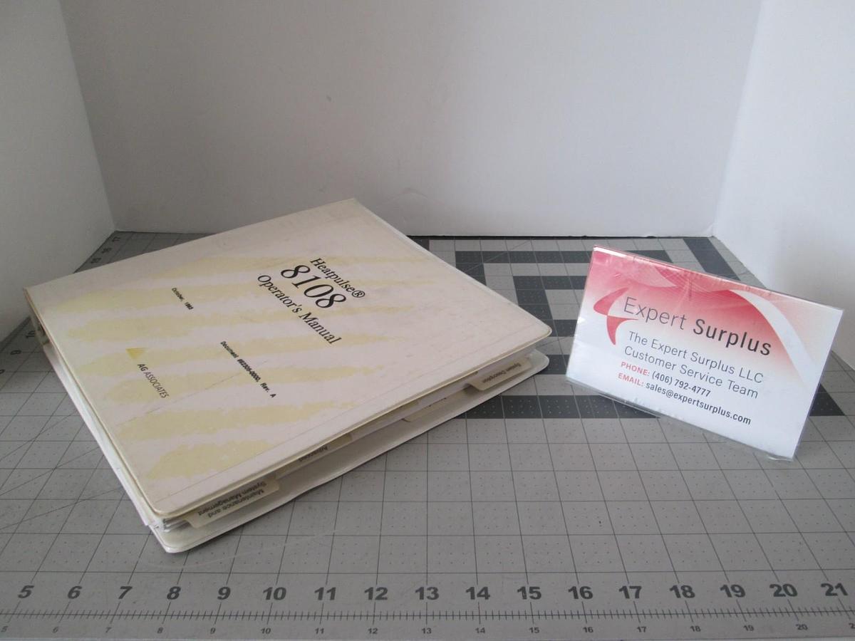 Used Heatpulse, 8108 Operator's Manual, 82305-0000, Used