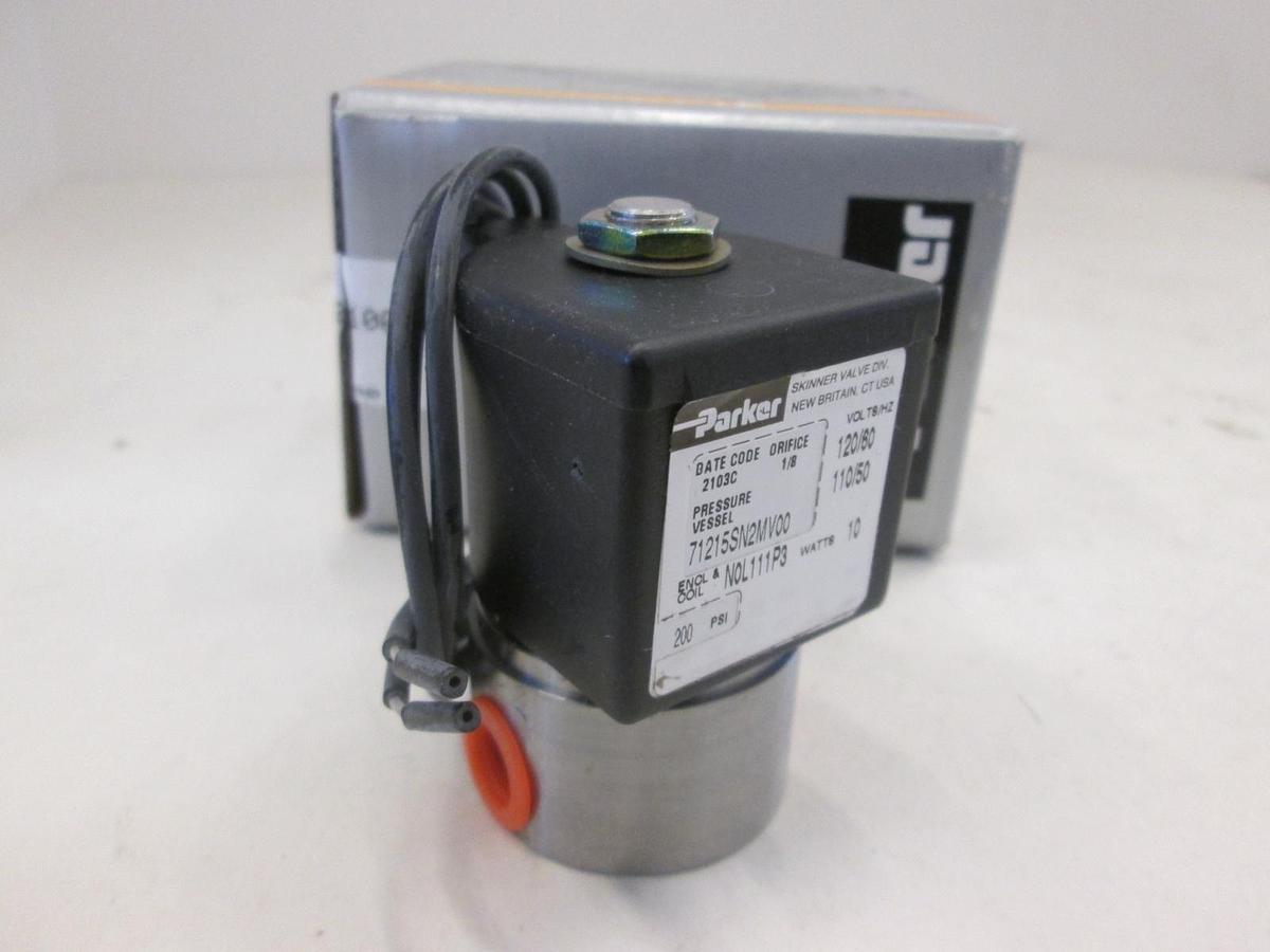 Parker, 71215SN2MV00, Solenoid Valve, 10W, 120/60Hz, 200 PSI, New