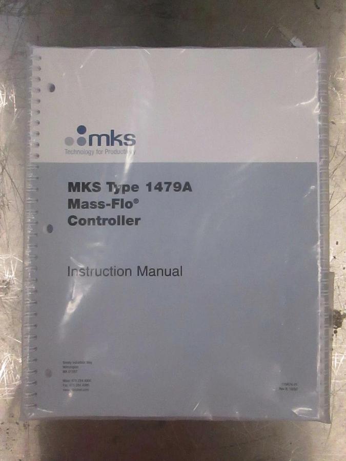 Used MKS Type 1479A Mass-Flo Controller Manual, 119474-P1, New