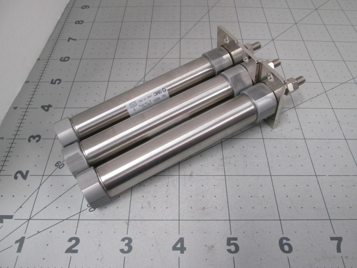 Used SMC, 20-CJ2F16-65, Pneumatic Air Actuator, New, Lot of 3
