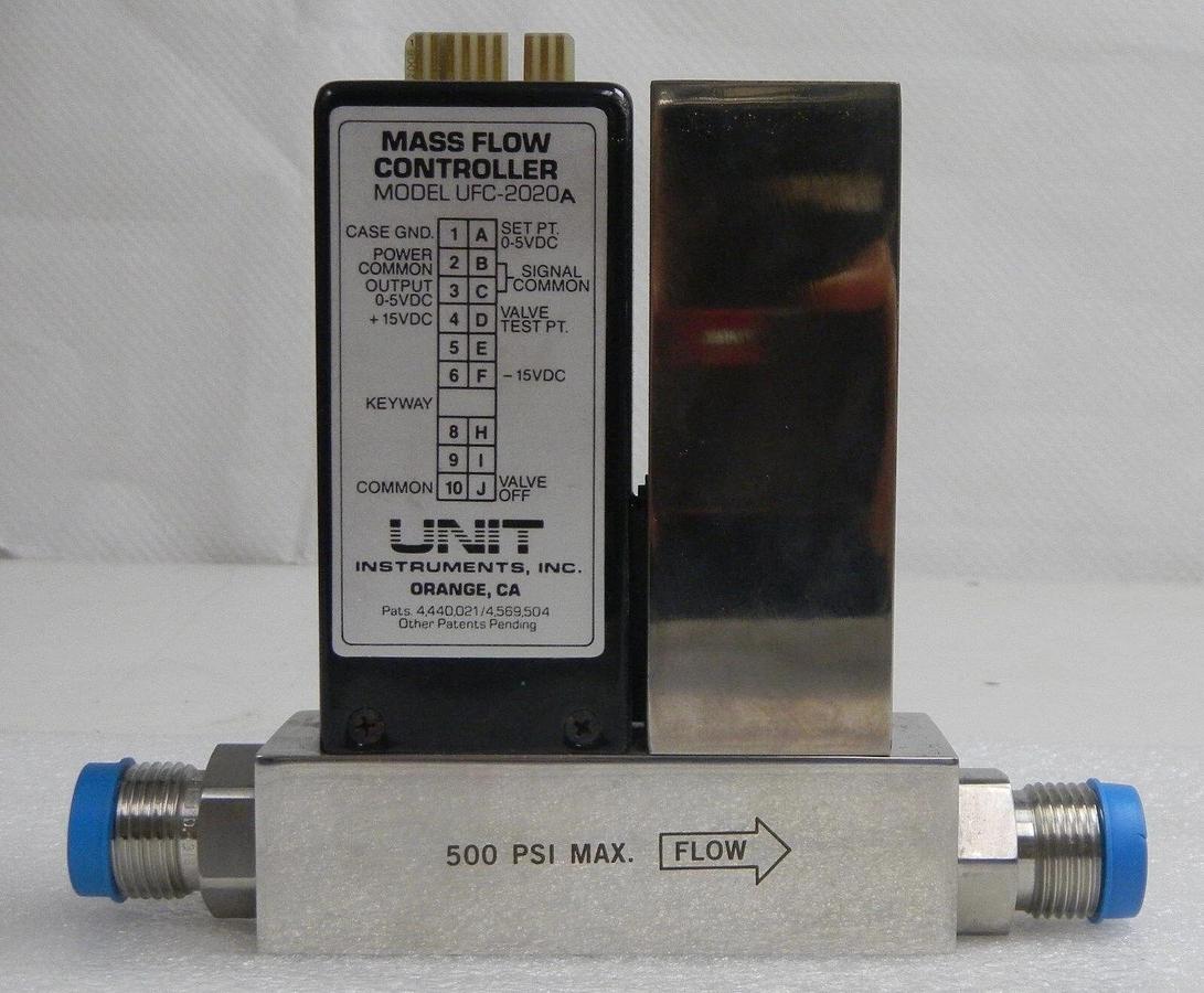 Used Unit UFC-2020A, Mass Flow Controller, Gas- N2, Range- 30 SLM, 3/8" M I/O VCR