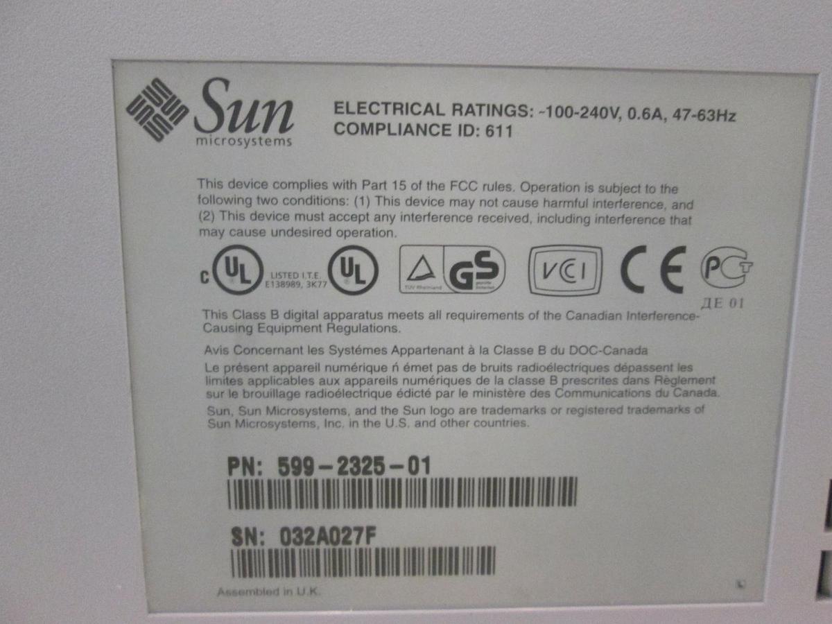 Used Sun, UltraSCSI External Drive, 599-2325-01, Used