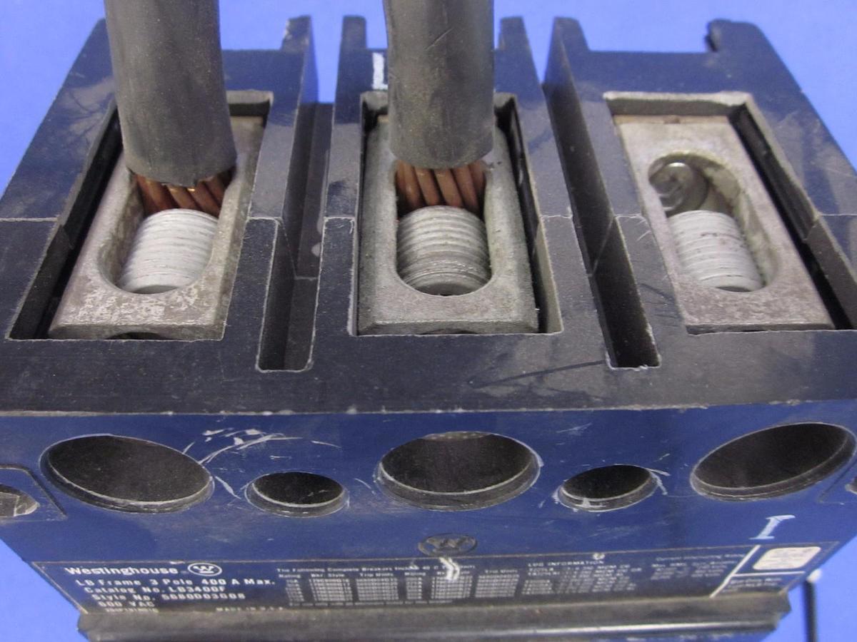 Used Westinghouse LB3400F Circuit Breaker, 600V 400A, 3 Pole