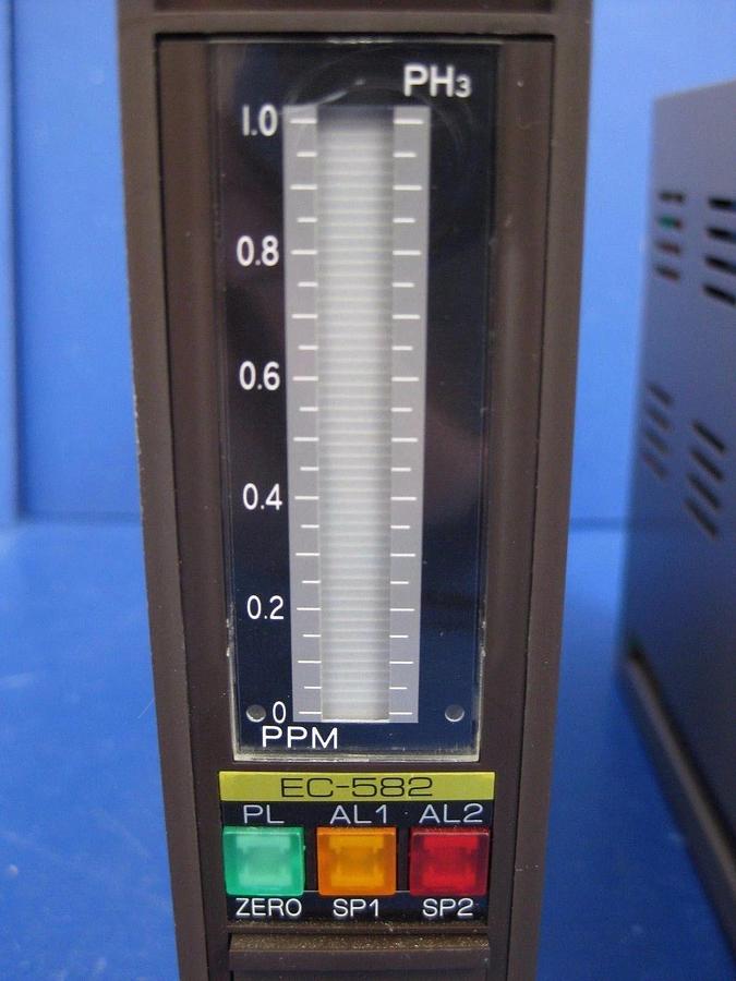 Used Riken Keiki Gas Indicator EC-582, 0 - 1 PPM, PH3, Lot of 2 Used