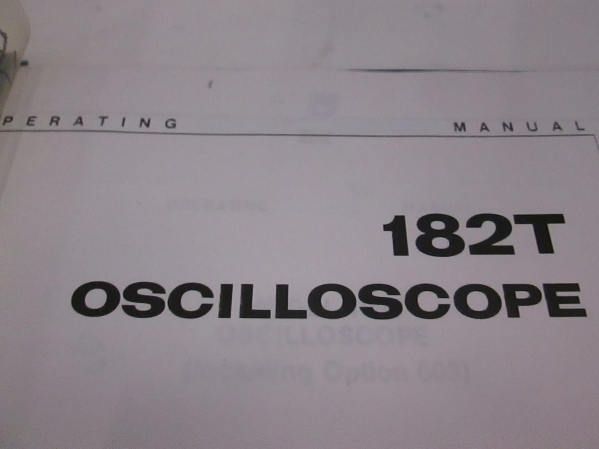 Used HP Model 182T Oscilloscope, Operating Manual, Used