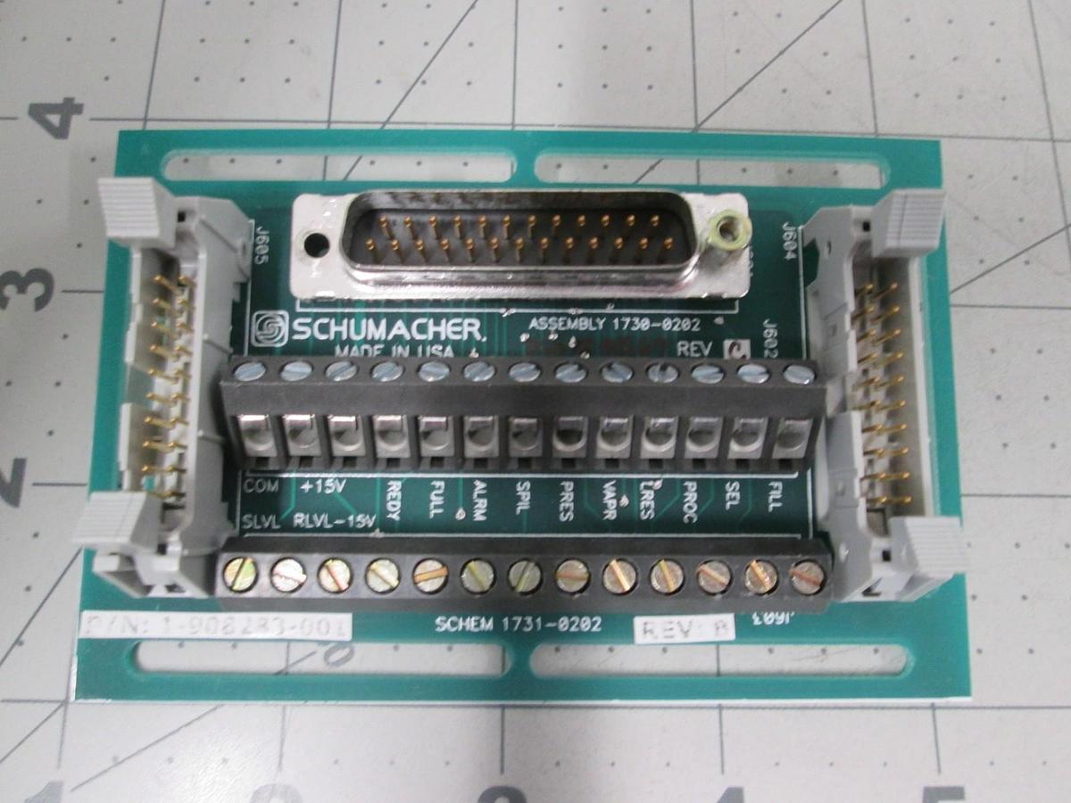 Used Schumacher, 1730-0202, Breakout, Transfill PCB Assy, New