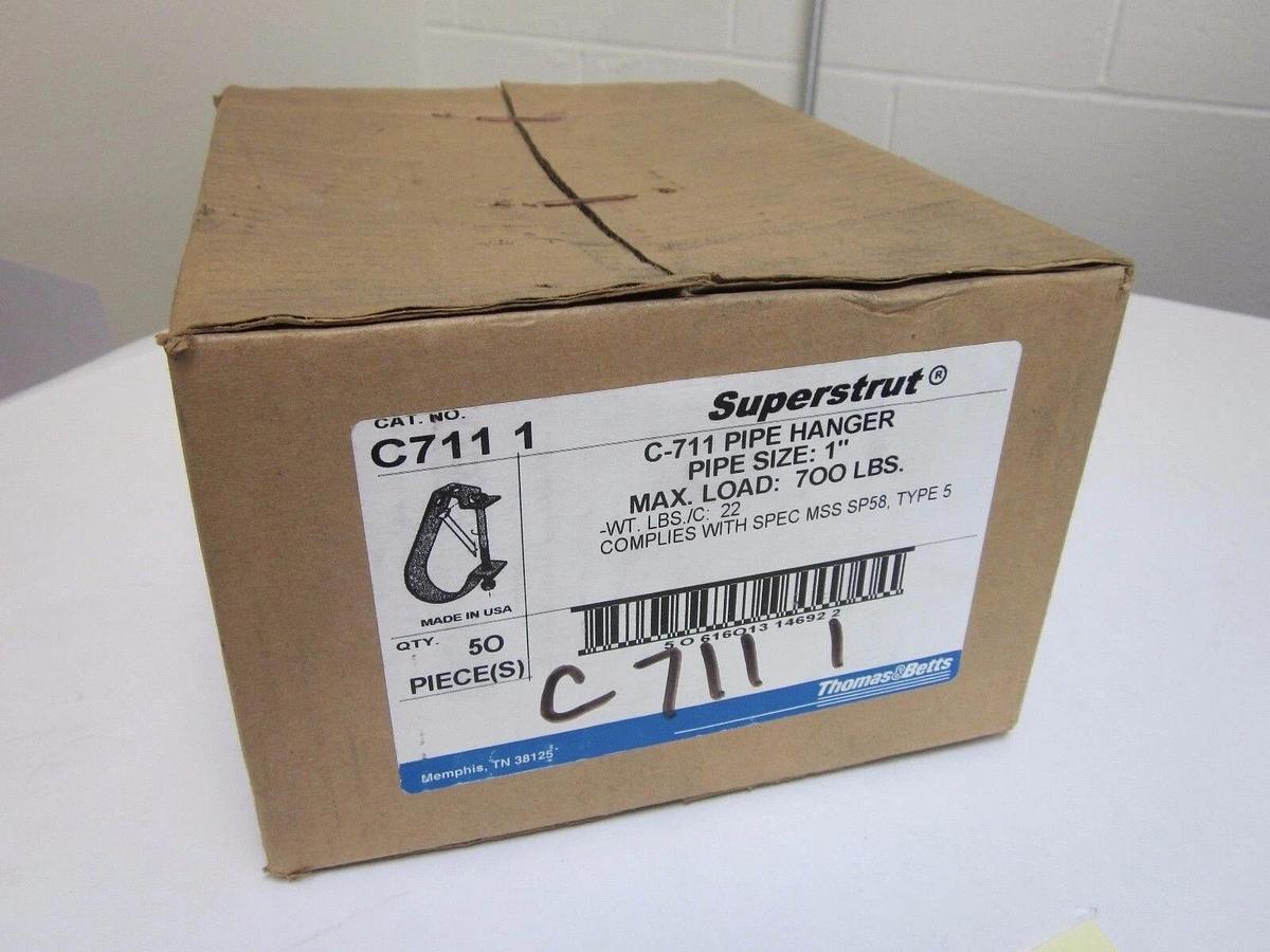 Thomas & Betts Superstrut J Pipe Hanger for 1" Pipe C711 1 - Box of 50