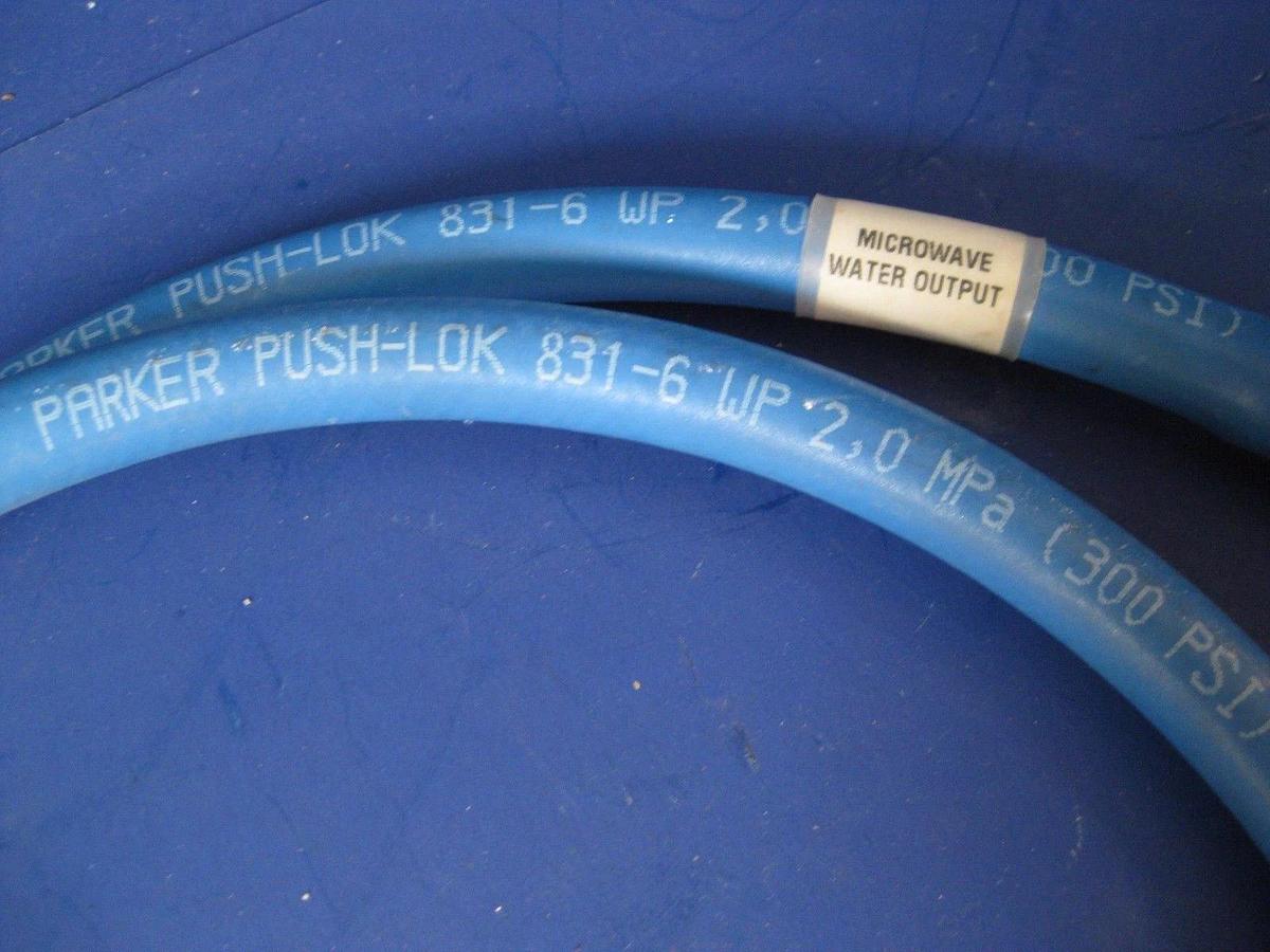 Used Parker PUSH-LOK 831-6 Hose Assy w/ Swagelok QC8 and Parker 1/2" Female Coupling