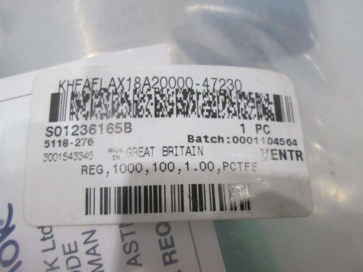 Used Swagelok, KHFAFLAX18A20000-47230, Regulator, 1000, 100, 1.00, PCTFE, New