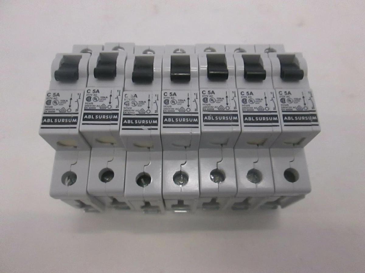 Used ABL Sursum, C 5A Breaker, Used, Lot of 7
