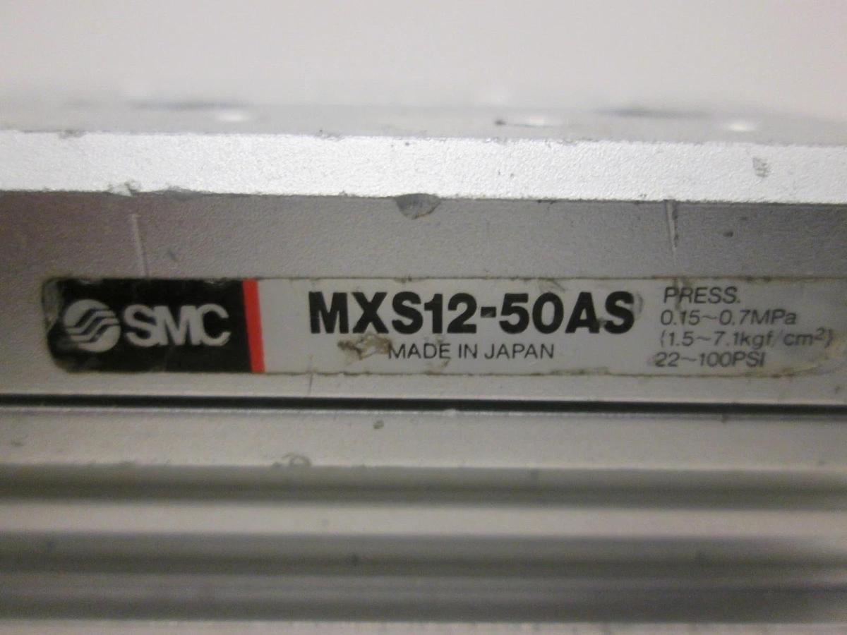 Used SMC, Slide Cylinder, MXS12-50AS, Used