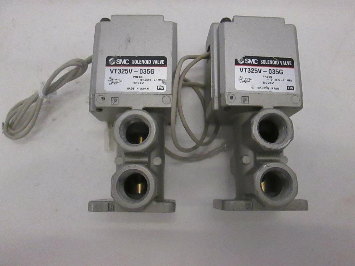 Used SMC, Solenoid Valve, VT325V-035G, Used, Lot of 2