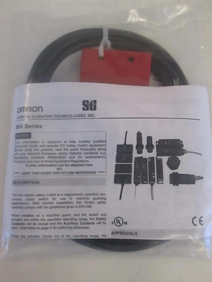 Used Omron, Pre Wired 3M Cable, MA-15DP21C3 2 N/C + 1 N/O, New