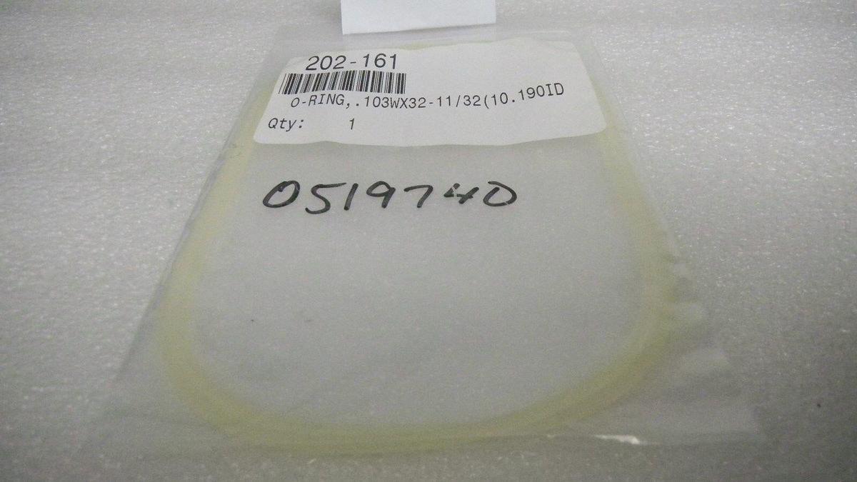 Used Ontrak,Lam Research,Clear O-Ring 202-161,.103wx32-11/32(10.190 ID), Lot of 2,NIP