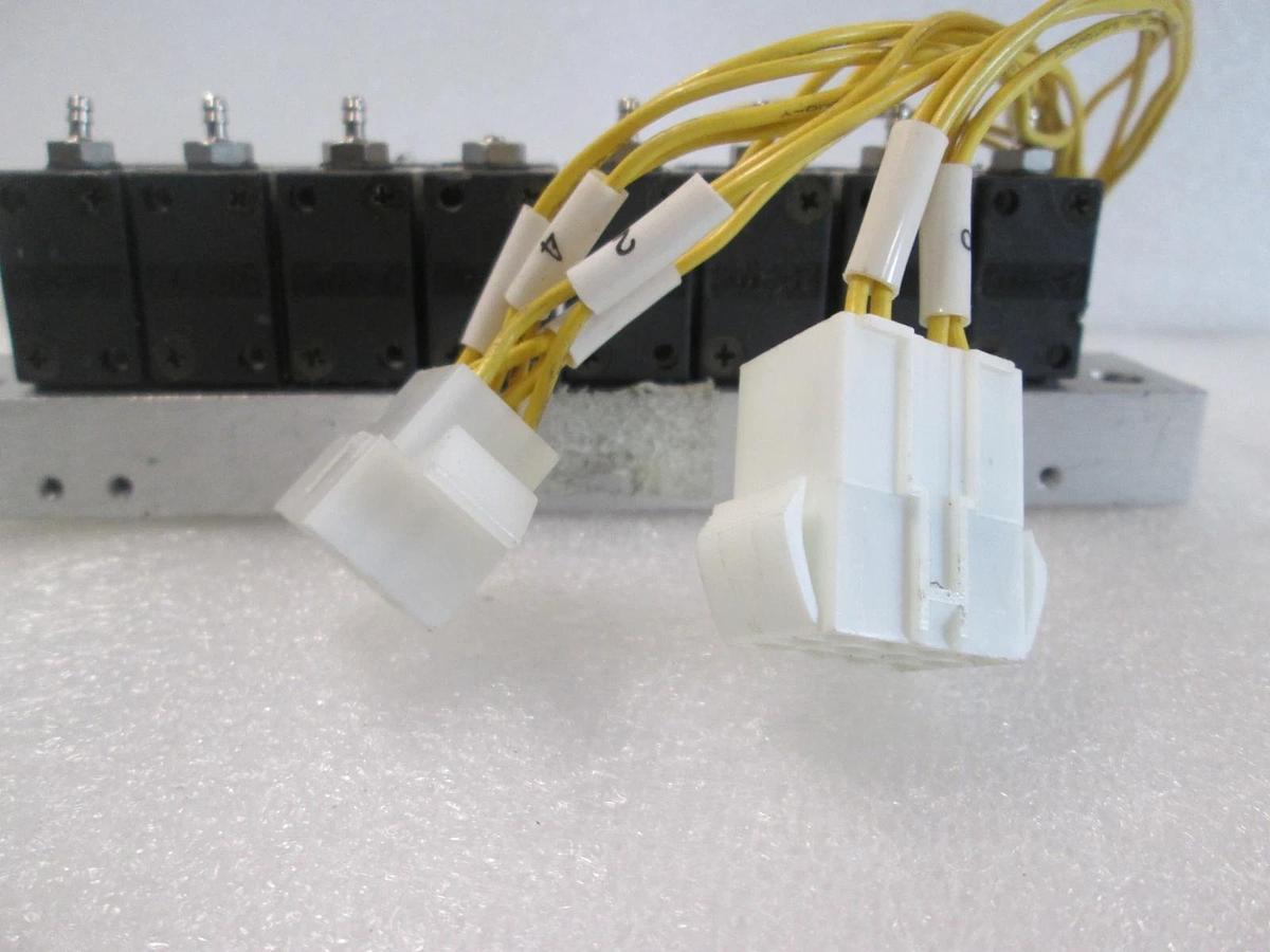 Used Koganei, 030E1, Solenoid Valve Block Assy, w/ 12 Pin F Connector 8 Valve, Used