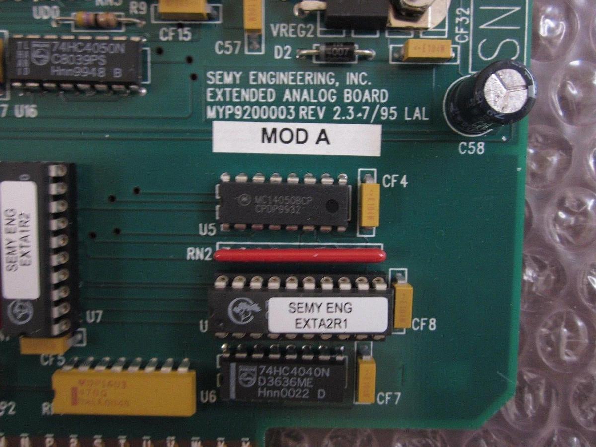 SEMY ENGINEERING MYP9200003 REV:2.3 7/95 LAL EXTENDED ANALOG BOARD