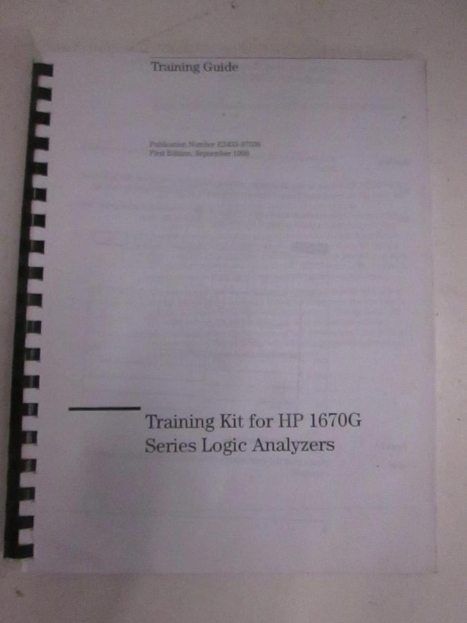 Used HP Training Kit for HP 1670G Series Logic Analyzers, Used