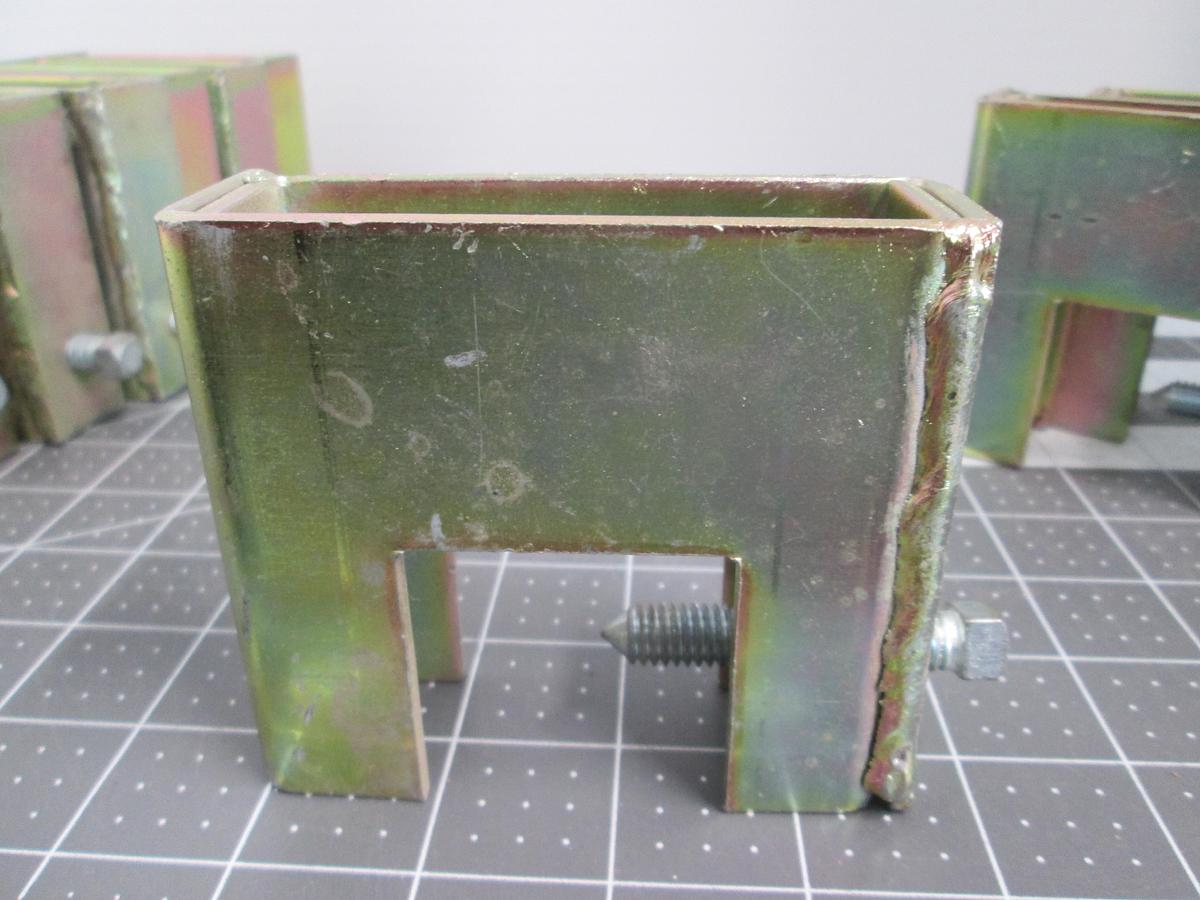 Used Lot of 9 Heavy Duty 1-1/4" Jaw Channel to I-Beam Strut Support Clamp Gold Zinc
