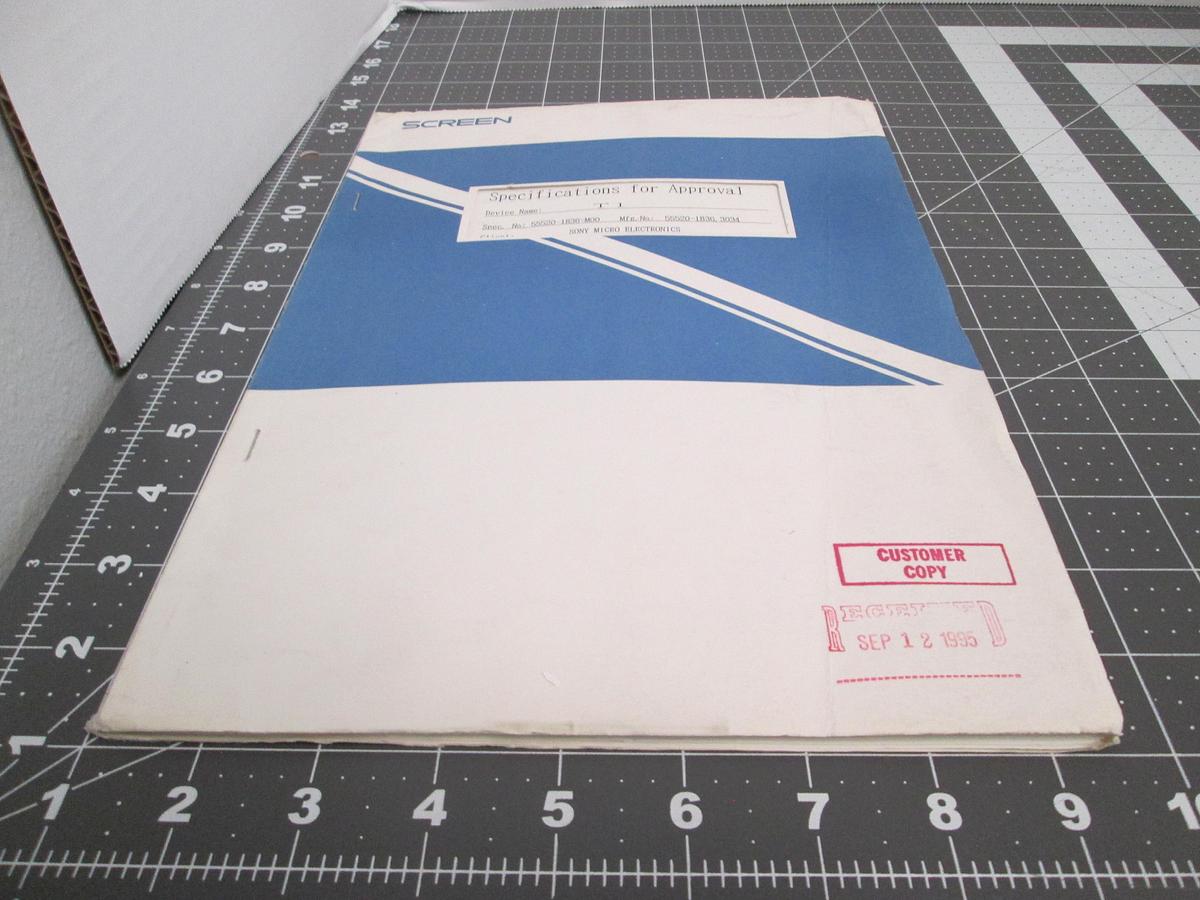 Used SCREEN, T1 Original OEM Manual 55520-1836-M00,Sony Micro Electronics