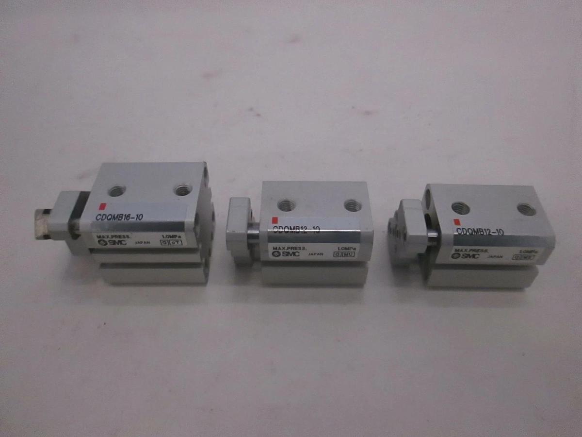 Used SMC, Compact Cylinder, CDQMB16-10 (1) and CDQMB12-10 (2), Used