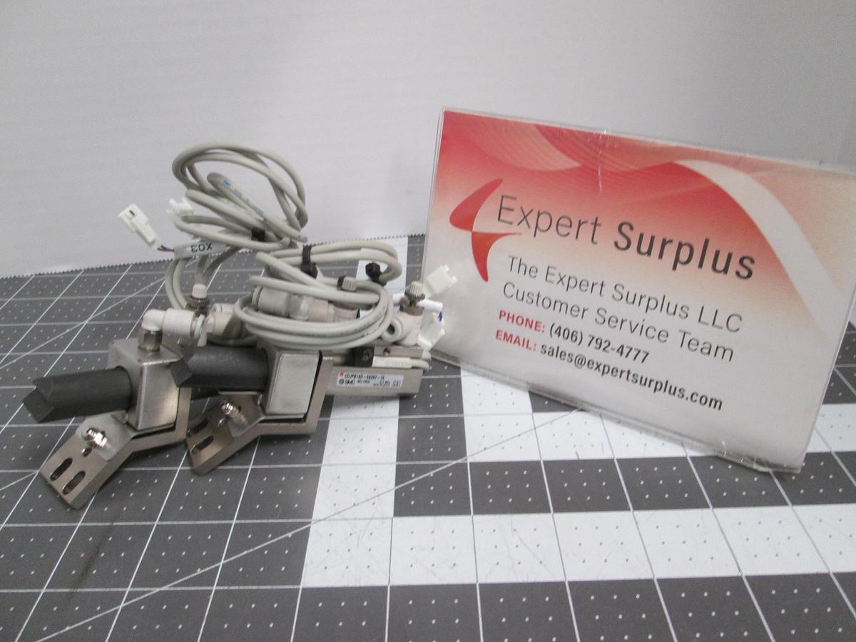 Used Lot of 2 SMC CDJPB10D-E6387-15 Pin Cylinder with D-M9B Auto Switches Fittings