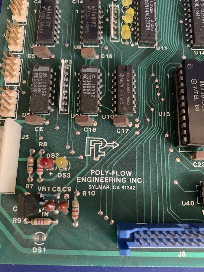 Used Poly-Flow Engineering EPZZZ-00050 Microcontroller Board PCB, Used