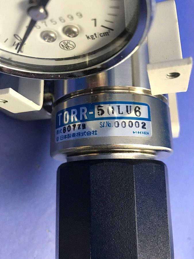 Used Tanaka Engineering TORR- 50LU6 Regulator w/ Gauge, TEL Tokyo Electron, Used