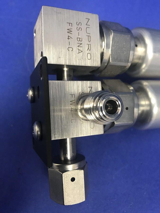 Used Swagelok SS-BNAFW4-C Valve Assembly with Double Actuators and 4 Ports, Used