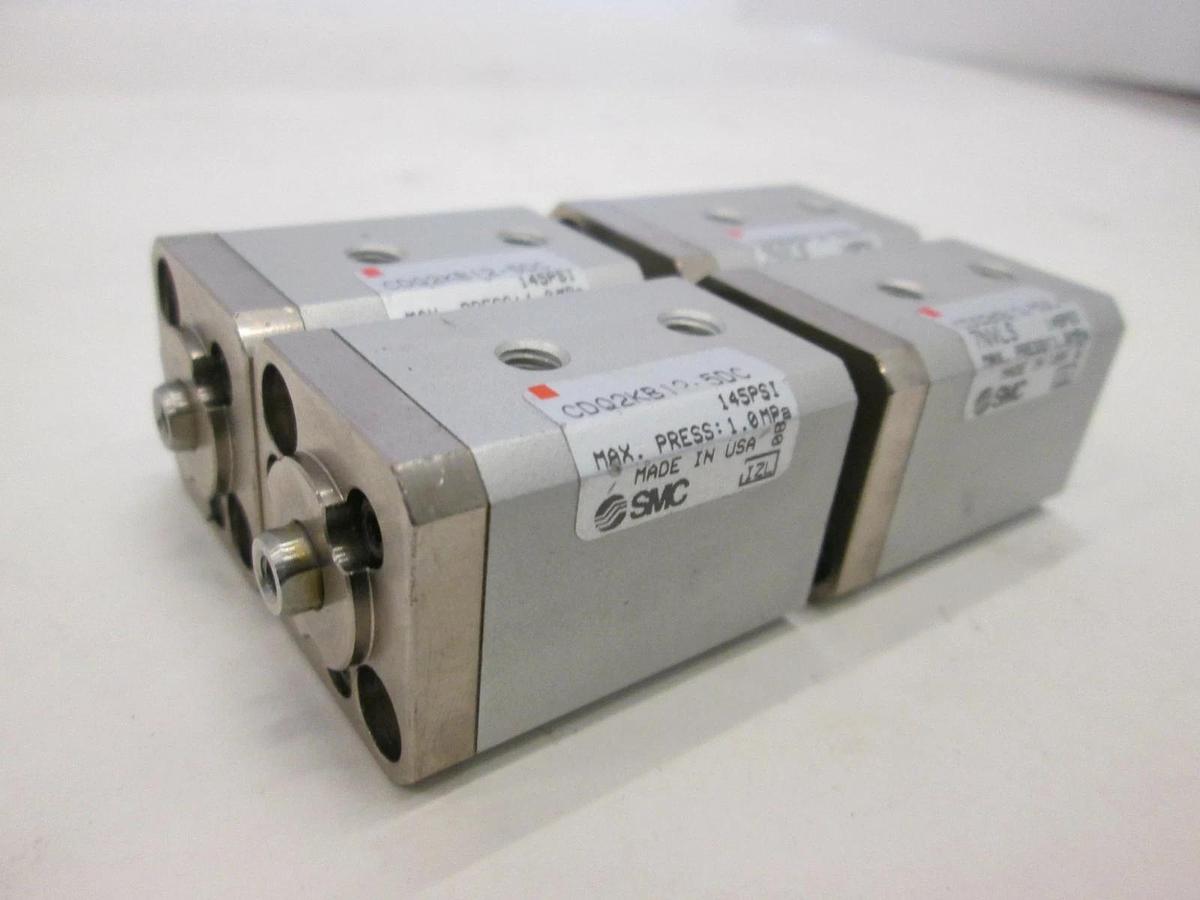 Used SMC, Air Slide Cylinder, CDQ2KB12-5DC-F, Used, Lot of 4