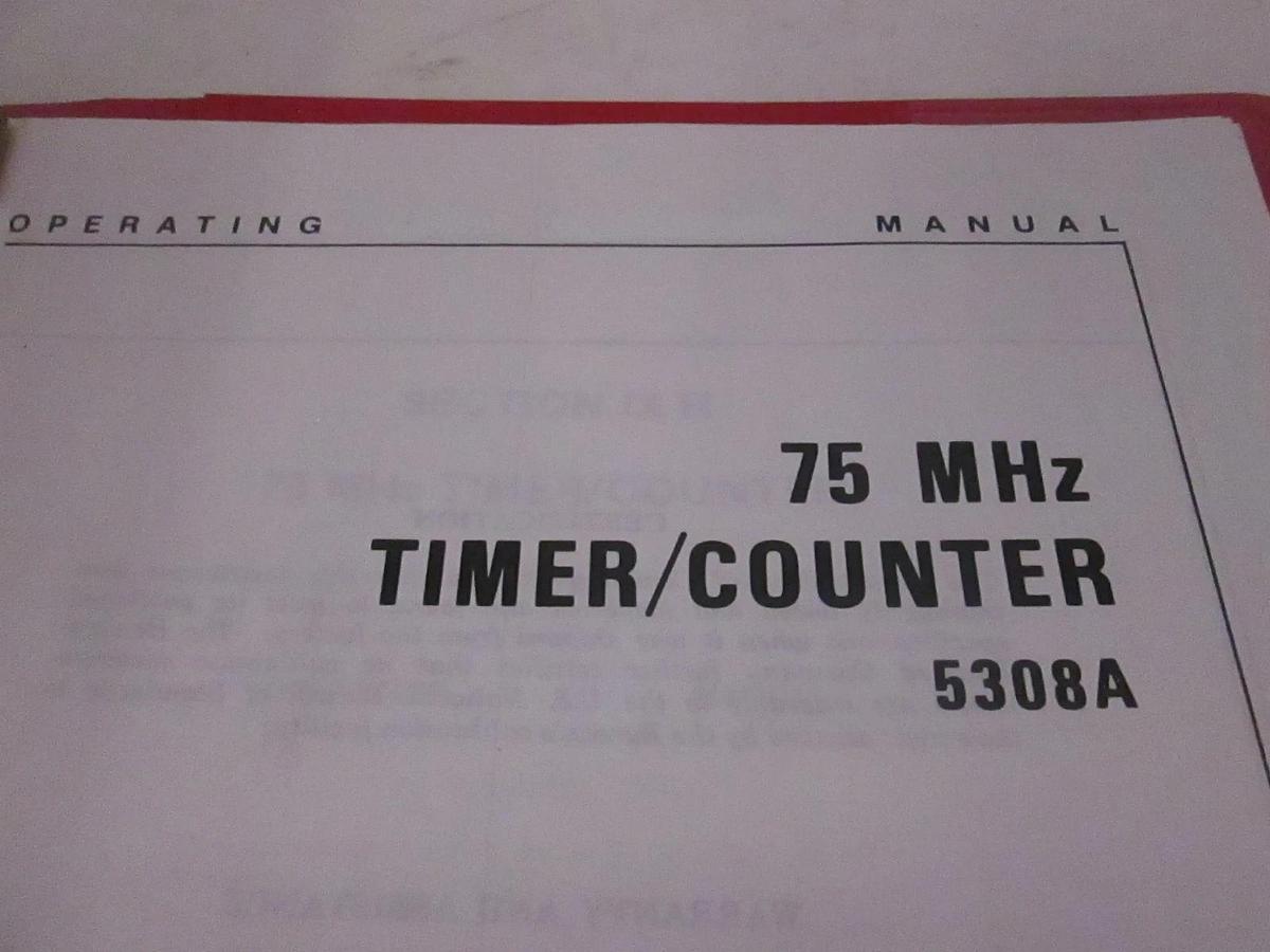 Used HP 75 MHz Timer/Counter 5308A Operating Manual, Used