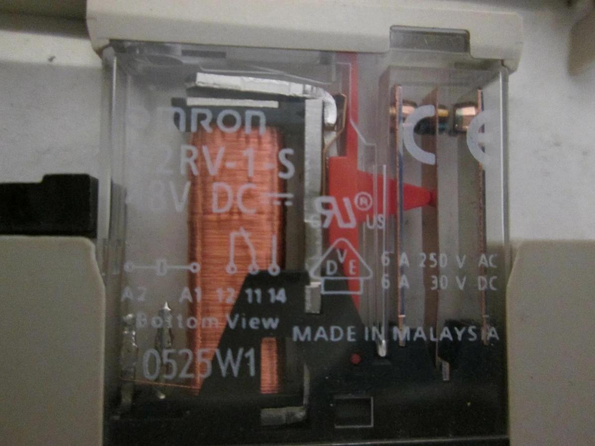 Used Omron, Power Relay W/ Socket, G2RV-SL700, Used, Lot of 4