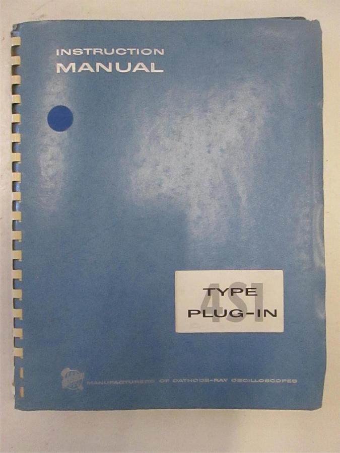 Used Tectronix Type 4S1 Plug-In Instruction Manual, Used