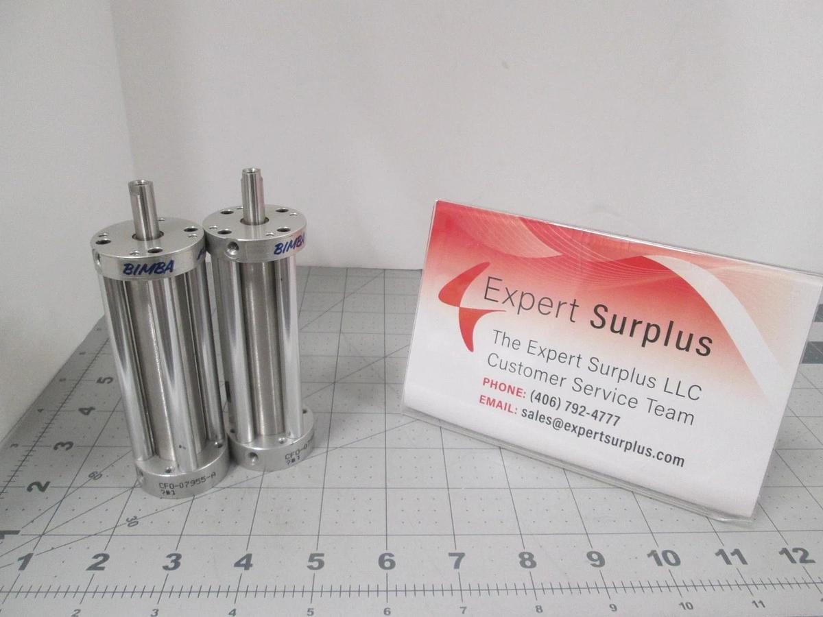 Used Bimba, CFO-07955-A, Pneumatic Cylinder, Used, Lot of 2