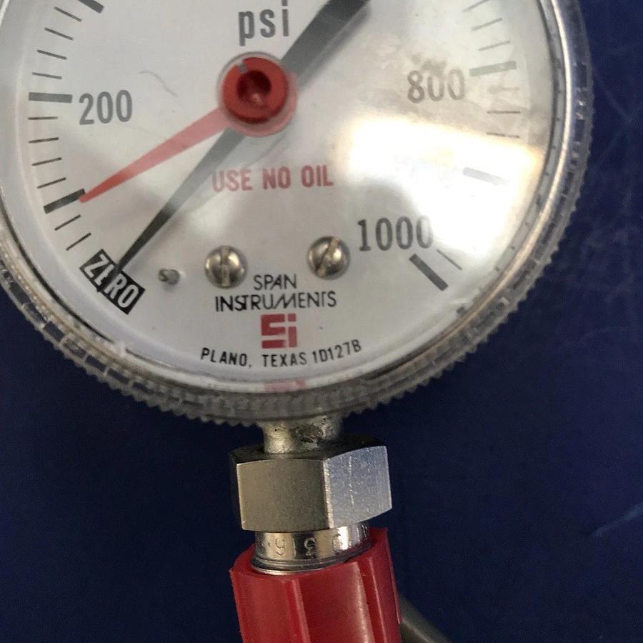 Used SPAN IPS 122 TYPE 1 Indicating Pressure Switch, 0-1000 psi, 1/4" MVCR, Used
