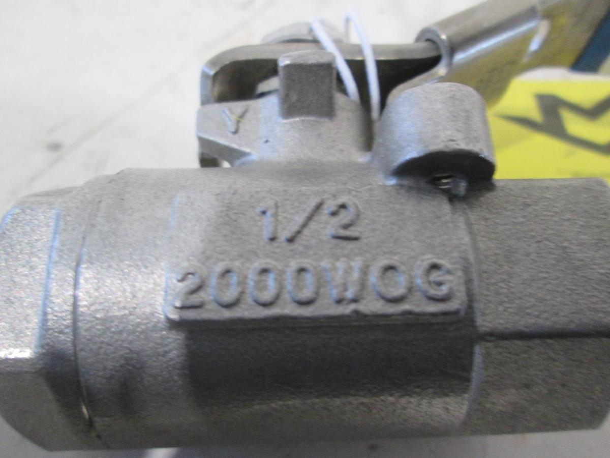 Milwaukee Valve Company, 1/2" Gate Valve, 2000 WOG, CF8M, New