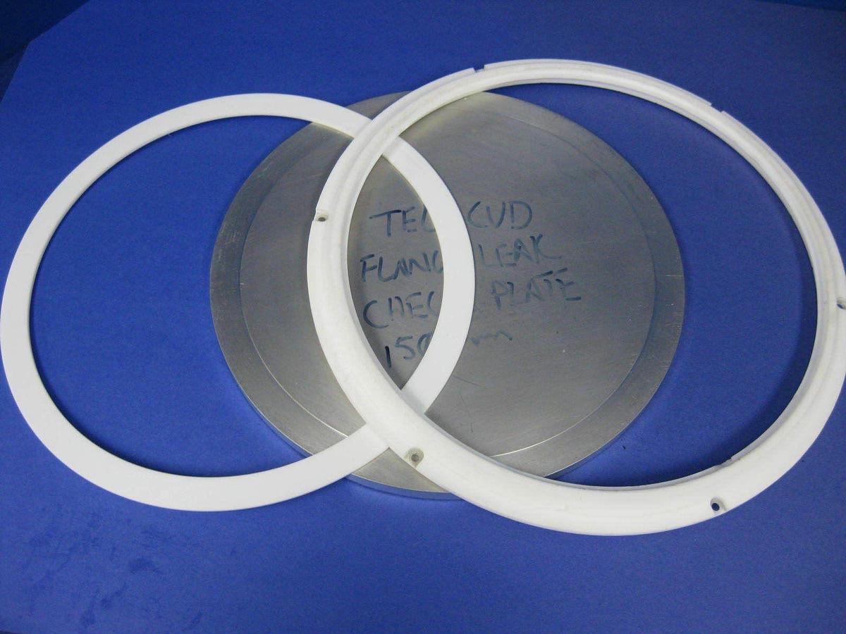 Used TEL Tokyo Electron CVD Flange Leak Check Plate, 10 inch seal surface, Used