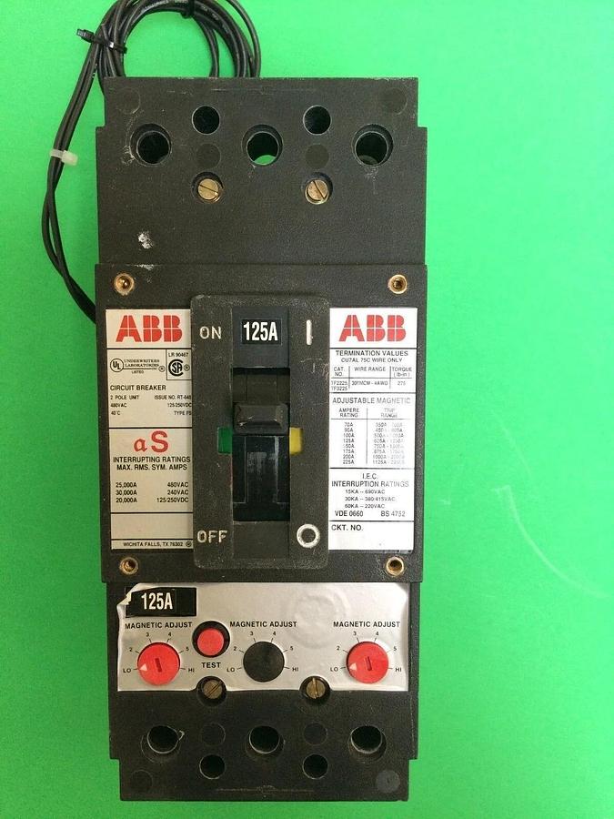 Used ABB UXAB 717520 R 999 CIRCUIT BREAKER, 125A, Used