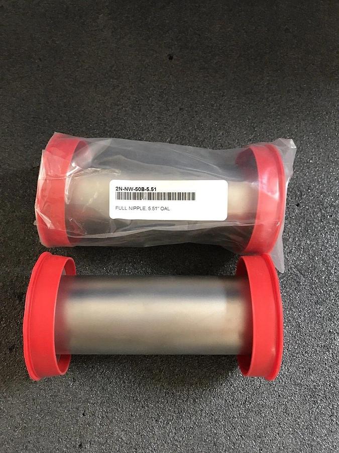Nor-Cal 2N-NW-50B-5.51 Full Nipple Fitting, NW50, 5.5"L, Lot of 2 New