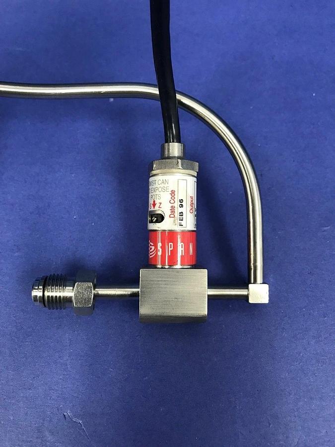 Used Cylinder Lead Pigtail for H.P. Gas Panel w/ CGA 632-642 & NTT205 Transducer