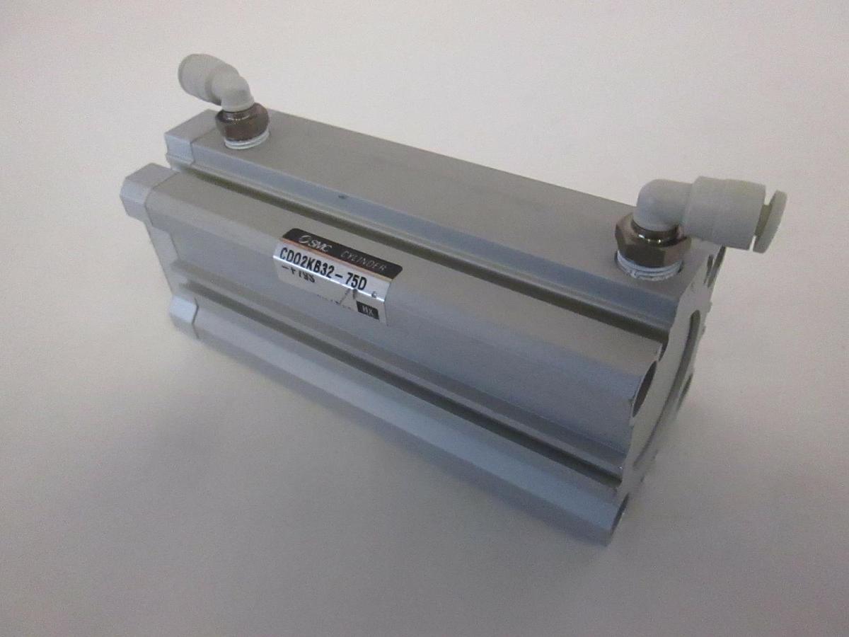 Used SMC, CDQ2KB32-75D, Compact Air Cylinder, Used