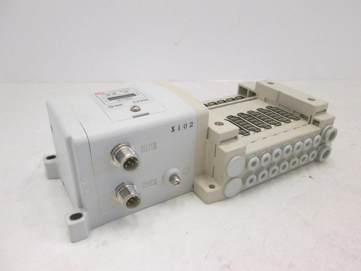 Used SMC, EX250, DeviceNet Interface Module Assy w/ 7 Position No Valve, Used