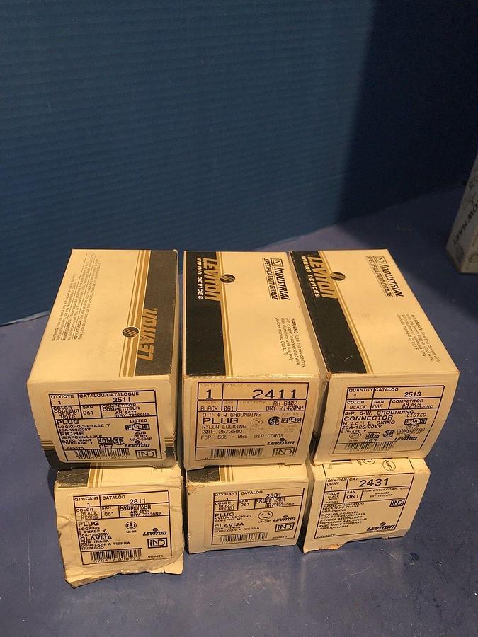 Used Leviton Misc Lot of Plugs/Connector, Lot of 6
